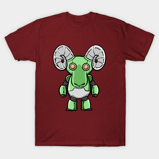 Aries robotic zodiac sign T-Shirt by wtama